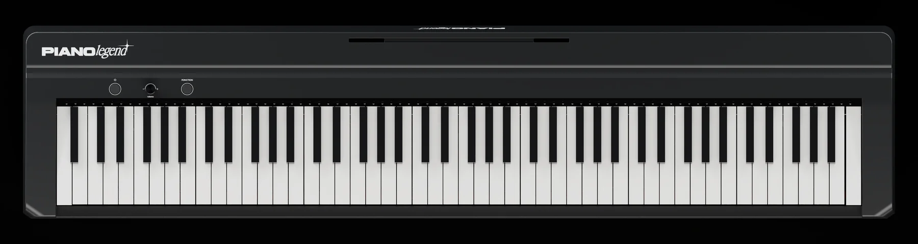 Le piano vu de dessus, LED éteintes.